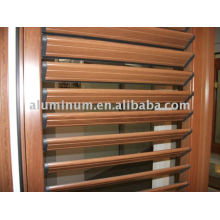 wood grain louver aluminium